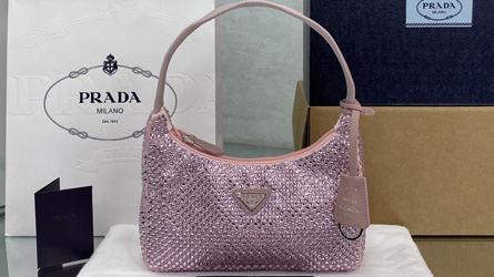 
				Prada - PINK Hobo with diamond
				Bags